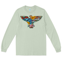 Matcha thunderbird with usa flag and sunflowers Long Sleeve Tee - Artiststas