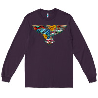 Plum thunderbird with usa flag and sunflowers Long Sleeve Tee - Artiststas