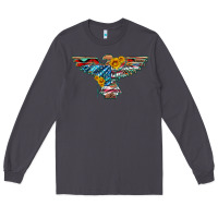Smoke thunderbird with usa flag and sunflowers Long Sleeve Tee - Artiststas