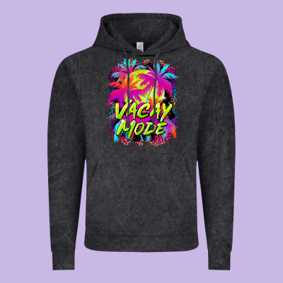 Vacay Mode Vintage Hoodie Designed By Barkaloodesign