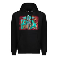 Black physician medical symbol assistant nurse background Premium Hoodie - BarkalooDesign
