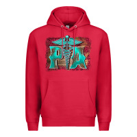Cardinal physician medical symbol assistant nurse background Premium Hoodie - BarkalooDesign