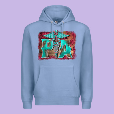 Physician Medical Symbol Assistant Nurse Background Premium Hoodie Designed By Barkaloodesign