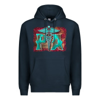 Navy physician medical symbol assistant nurse background Premium Hoodie - BarkalooDesign