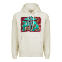 Oatmeal Heather physician medical symbol assistant nurse background Premium Hoodie - BarkalooDesign