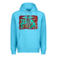 Ocean Blue physician medical symbol assistant nurse background Premium Hoodie - BarkalooDesign