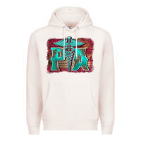 Pale Pink physician medical symbol assistant nurse background Premium Hoodie - BarkalooDesign