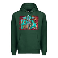 Sports Green physician medical symbol assistant nurse background Premium Hoodie - BarkalooDesign