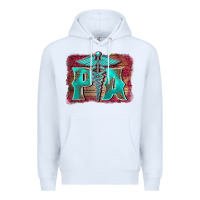 White physician medical symbol assistant nurse background Premium Hoodie - BarkalooDesign