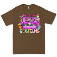 Cacao Just A Girl Who Loves Crafting Premium Tee - CowhideDigitalArt