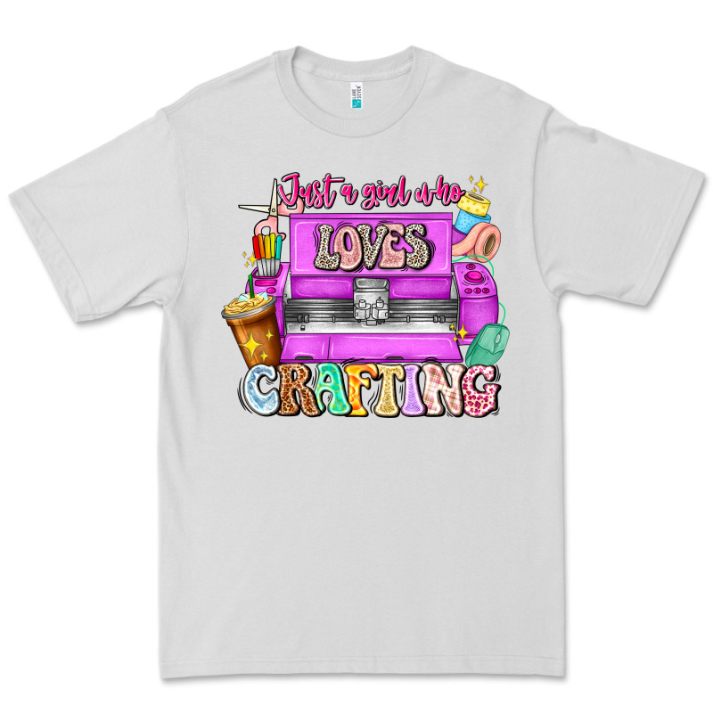 Just A Girl Who Loves Crafting Premium Tee by CowhideDigitalArt | Teevron
