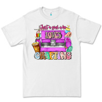 White Just A Girl Who Loves Crafting Premium Tee - CowhideDigitalArt