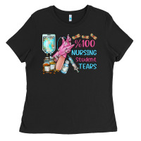 Black nursing student tears Ladies Tee - RacoonDesign