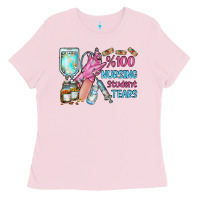 Bubblegum Pink nursing student tears Ladies Tee - RacoonDesign