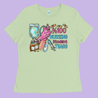 Nursing Student Tears Ladies Tee Designed By Racoondesign