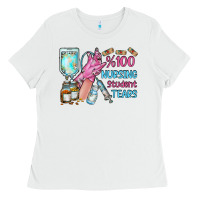 White nursing student tears Ladies Tee - RacoonDesign