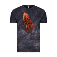 Cloud Black croton leaf Vintage Tee - LillyAllenDesigns