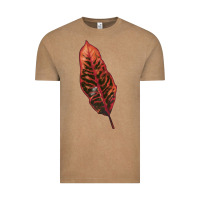 Vintage Coffee croton leaf Vintage Tee - LillyAllenDesigns