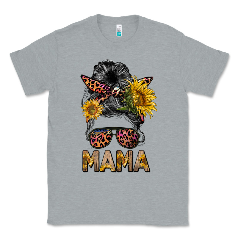 Mess Bun Mama Sunflowers Classic Tee by BarkalooDesign | Teevron