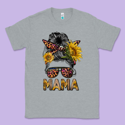 Mess Bun Mama Sunflowers Classic Tee Designed By Barkaloodesign