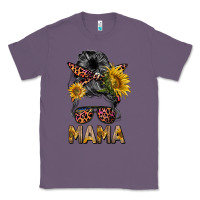 Lavender mess bun mama sunflowers Classic Tee - BarkalooDesign
