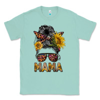 Seafoam mess bun mama sunflowers Classic Tee - BarkalooDesign