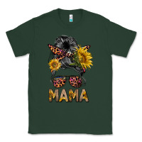 Sports Green mess bun mama sunflowers Classic Tee - BarkalooDesign