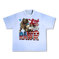 Grape Ice Red White Rawr Dinosaur T-Rex Urban Heavy Tee - LillyAllenDesigns