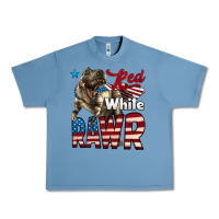 Red White Rawr Dinosaur T-rex Urban Heavy Tee | Teevron