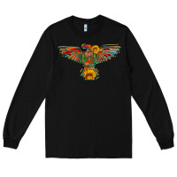 Black thunderbird  wild soul with sunflower serape aztec Long Sleeve Tee - Artiststas