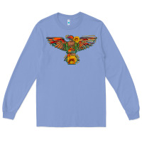 Colony Blue thunderbird  wild soul with sunflower serape aztec Long Sleeve Tee - Artiststas