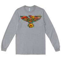 Heather Grey thunderbird  wild soul with sunflower serape aztec Long Sleeve Tee - Artiststas
