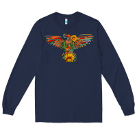 Navy thunderbird  wild soul with sunflower serape aztec Long Sleeve Tee - Artiststas