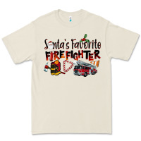Bone Santa's Favorite Firefighter Premium Tee - LillyAllenDesigns
