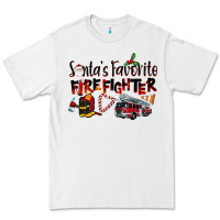 White Santa's Favorite Firefighter Premium Tee - LillyAllenDesigns
