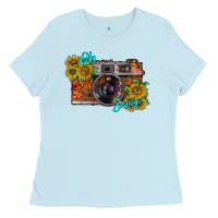 Baby Blue oh snap Ladies Tee - RacoonDesign