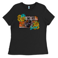 Black oh snap Ladies Tee - RacoonDesign