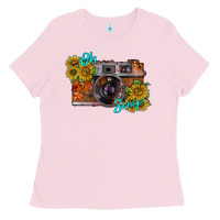 Bubblegum Pink oh snap Ladies Tee - RacoonDesign