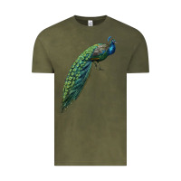 Vintage Olive Peacock Vintage Tee - LillyAllenDesigns