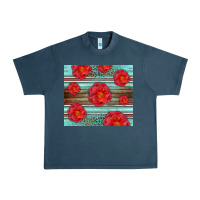 Midnight Navy Western Roses Urban Heavy Tee - LillyAllenDesigns