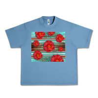 Pebble Blue Western Roses Urban Heavy Tee - LillyAllenDesigns