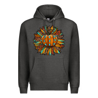 Charcoal Heather pumpkin sunflower Premium Hoodie - RanaPortraitStore