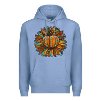 Colony Blue pumpkin sunflower Premium Hoodie - RanaPortraitStore