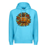 Ocean Blue pumpkin sunflower Premium Hoodie - RanaPortraitStore