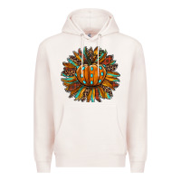 Pale Pink pumpkin sunflower Premium Hoodie - RanaPortraitStore