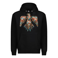 Black thunderbird leopard leather Premium Hoodie - BarkalooDesign