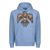 Colony Blue thunderbird leopard leather Premium Hoodie - BarkalooDesign