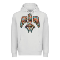 Dove Grey thunderbird leopard leather Premium Hoodie - BarkalooDesign