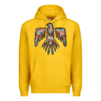 Lemon thunderbird leopard leather Premium Hoodie - BarkalooDesign