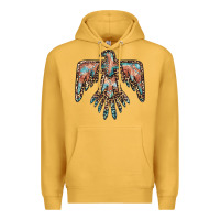 Mustard thunderbird leopard leather Premium Hoodie - BarkalooDesign